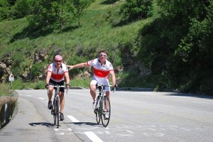 Blue and Marty on Alpe D'Huez