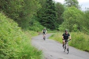 Ray on the descent to Kershope Bridge