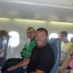 Billy and Steve D on the flight to Avignon