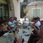 At the resteraunt in Les Baux
