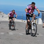 Steve and Ade at the finish on Mont Ventoux