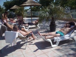 By the pool at Arles