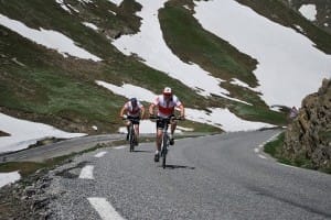 Ade and Steve climb the Col du Galibier