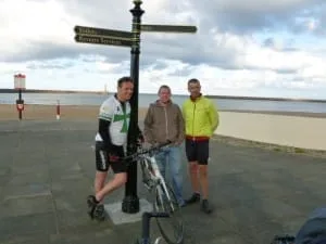 At the finish Sunderland pier