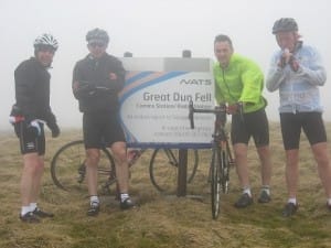 At the summit Great Dun Fell