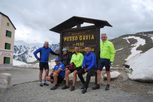 At the top of the Passo di Gavia
