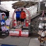 Blue and Colmer at the summit Stelvio Pass