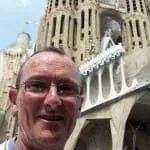 Browny at the Sagrada Familiar