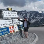 Browny at the summit of the Col du Galibier