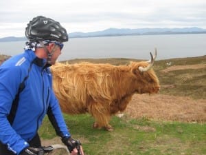 Coxy admires the view on Bealach Na Ba