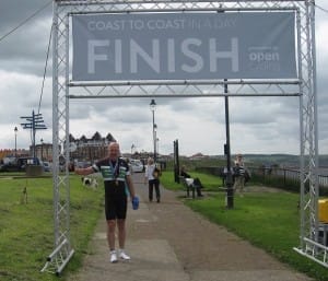 Coxy at the finish OpenCycling C2C - 2013