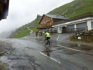 Coxy at the top of the Col de la Colombiere