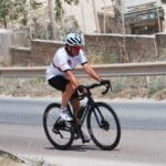 Coxy out front en route to Cala Gonone