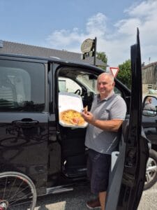 Dabsy takes a breather en route to Aschau