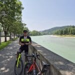 Gibbo by the river en route to Aschau