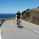 Howard nears the summit Portbou