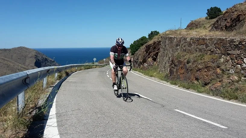 Howard nears the summit Portbou