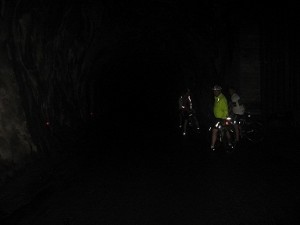 In the tunnel on the Col de Solitude