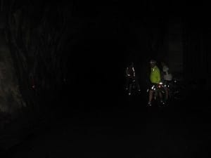 In the tunnel on the Col de Solitude