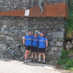 John, Blue and Colmer at the Pantani memorial