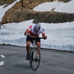 Johnno battles to the finish on the Col du Galibier