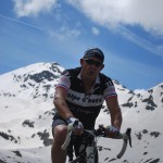 Johnno rides up the Stelvio Pass