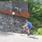 Marty arrives at the Pantani memorial