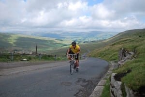 Marty climbs Fleet Moss