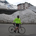 Marty prepares to descend the Stelvio Pass