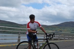 Paul on the bridge at Tongue