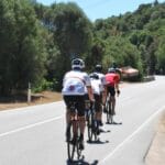 Peleton en route to Olbia