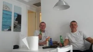 Settling in the digs at Port de Pollenca