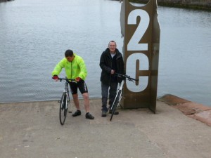 Steve and Browny at the start at Whitehaven