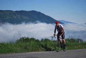 Steve climbs the Col du Peryasourde