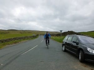 Steve descending Buttertubs