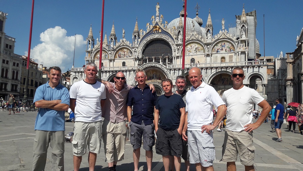 The Lads in St Marks square Venice