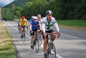 The Peleton on route to Alpens