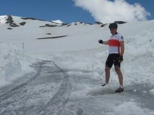 The end of the road for Coxy on the Col Angel