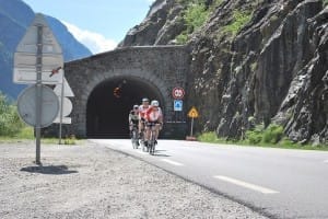 The lads emerge from the tunnel