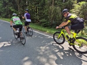 The lads en route to Aschau