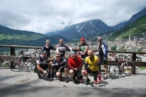 The lads overlook Bormio The lads overlook Bormio