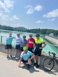 The lads overlooking the lake