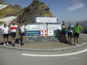 The lads summit Col du Galibier