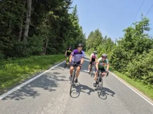 The peleton en route to Aschau