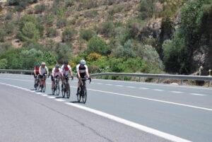 The peleton heads for Almunecar