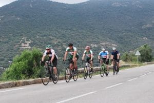 The peleton on route to Ajaccio