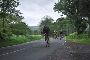 The peleton on route to Hawes