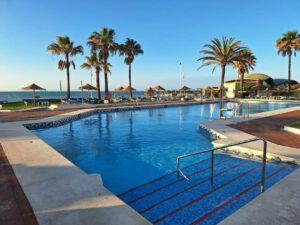 View of hotel pool Malaga